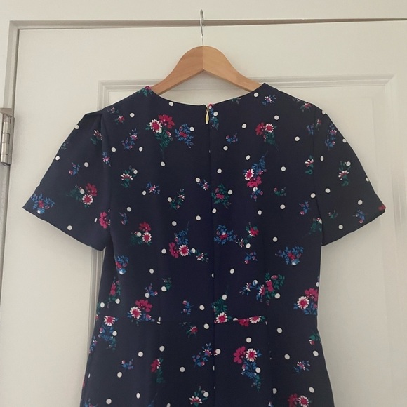 Draper James Bouquet Dot Floral Structured Sleeve Dress - Picture 8 of 10